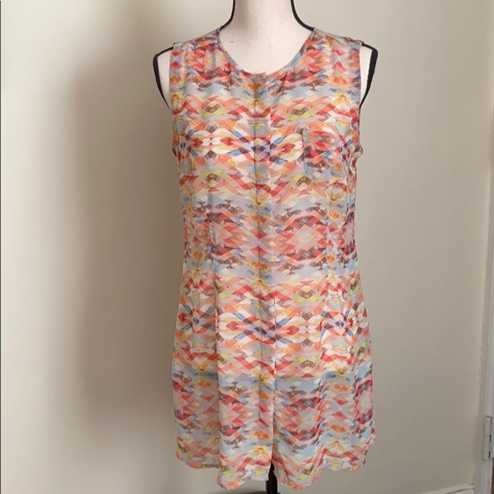 CAbi Sleeveless Tunic Blouse Size S